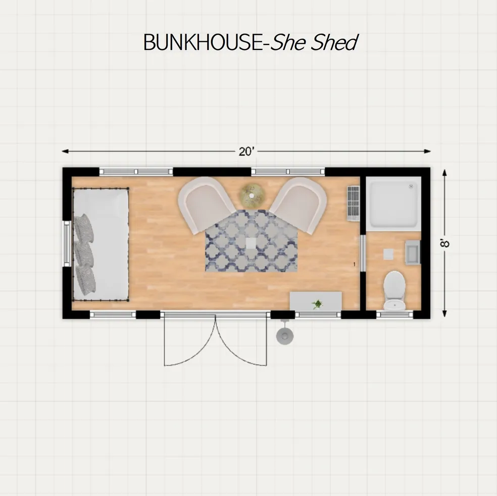 20ft Bunkhouse+ Container Home - Your Backyard Casita Solution